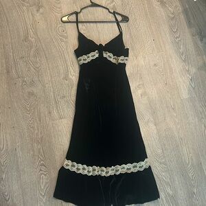 Red Valentino Velvet Lace Dress